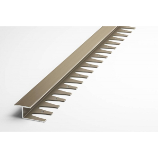 Профиль алюминиевый Т-образный стыковочный гнущийся шампань ЛК 15.2700.042л