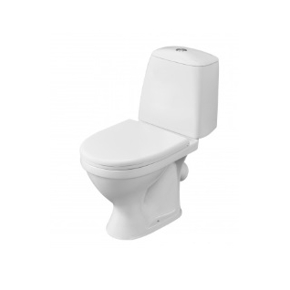 Унитаз-компакт Соната (косой вып., ниж.под., однореж. арм. 6 л, п/пропил.сид) белый, 1с 1P2012S0000BF