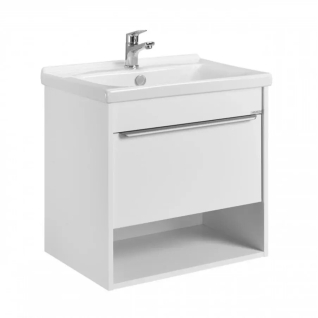 Набор: Тумба под умывальник Хоуп 60 1 ящик Белый матовый 1A287201HP2B0/Умывальник Миранда 60 1WH302421 (1A2872K0HP2B0)