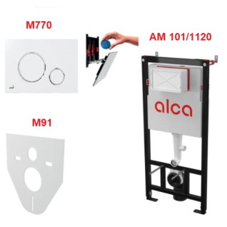 Сет 4 в 1 скрытая система инсталляций AM101/1120+ кнопка M578