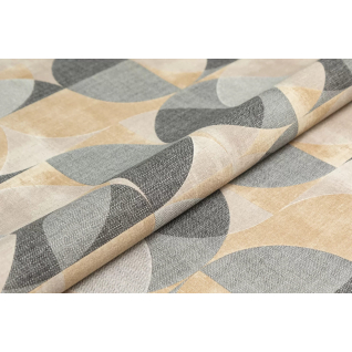 Обои виниловые Шафран мотив черный, круги KM8510