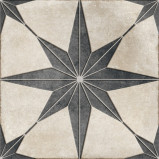 Fleur Black 19,6x19,6 керамический гранит матовый карвинг