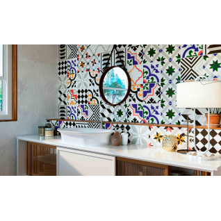 Калейдоскоп пепельный 20x20 плитка матовый 5183