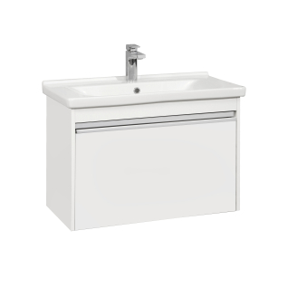 Тумба подвесная Капри 80 под умывальник Миранда 80, белый глянец