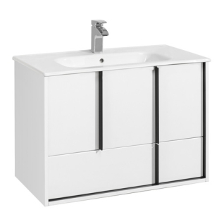 Тумба подвесная Ривьера 80 белая под умывальник Victoria-N