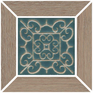 Тровазо наборный бежевый темный 13x13 декор матовый ID158