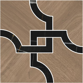 Монтиони наборный 1 30x30 декор матовый ID133