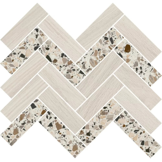 Монтиони мозаичный миндальный 34x35,5 декор комбинированный T042\SG5113