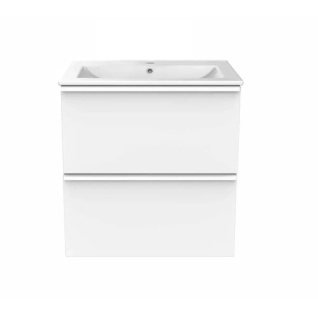 Тумба под умывальник Хюгге 60 2 ящика, белый матовый
