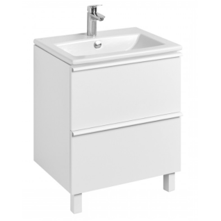 Тумба под умывальник Хюгге 60 2 ящика, белый матовый