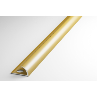 Профиль алюминиевый L-образный наружный закругленный золото ПК 13.2700.02л