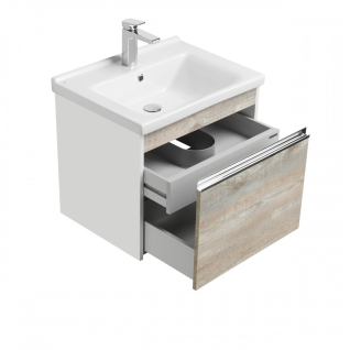 Тумба подвесная Капри 60 под умывальник Миранда 60, бетон пайн