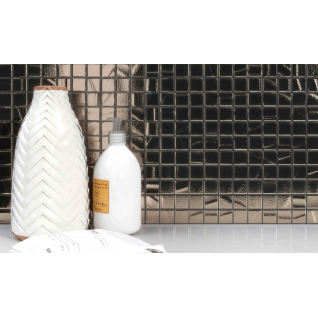 Темари черный 29,8x29,8 мозаика глянцевый 20004