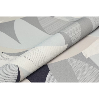 Обои виниловые Шафран мотив черный, листья KM8508