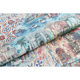 Обои виниловые Впечатление мотив цветной KM6604