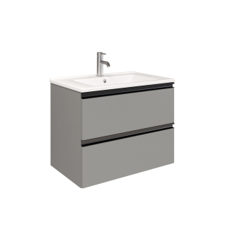 Тумба подвесная FELIS 75 под умыв-к Cerastyle Arte 75, матовая сталь, LFE-WCAB-75-414