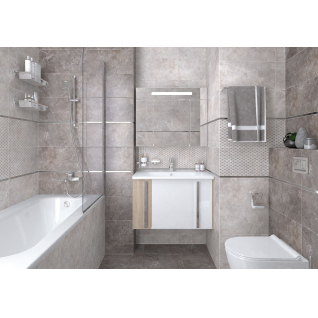 West бежевый 25x50 декор матовый