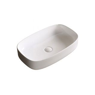 Умывальник накладной 59х37, прямоугольный, белый, CR0045