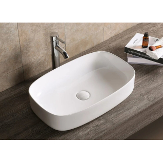 Умывальник накладной 59х37, прямоугольный, белый, CR0045