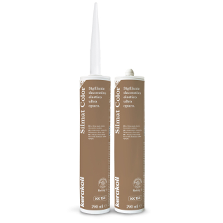 Герметик силиконовый KeraKoll Silmat Color матовый КК154 Шоколадный 290 мл