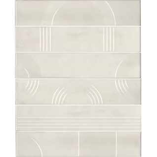 Мажорель белый 28,5x36 панно глянцевый (из 6 частей 6х28,5) KMP3STA001RN6X