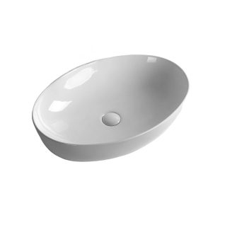 Умывальник накладной 61х41, овал, белый, CR8023