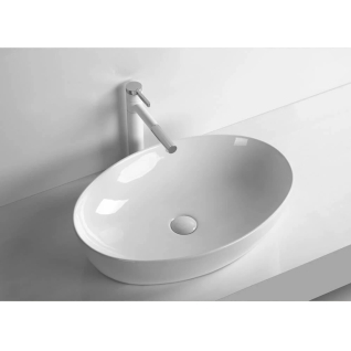 Умывальник накладной 61х41, овал, белый, CR8023