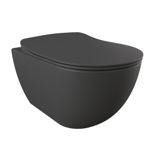 Унитаз подвесной Free безободковый, антрацит матовый
