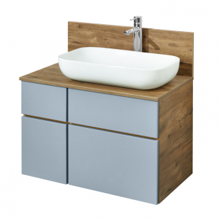 Тумба подвесная Мишель 80 со столешницей, дуб Рустикальный