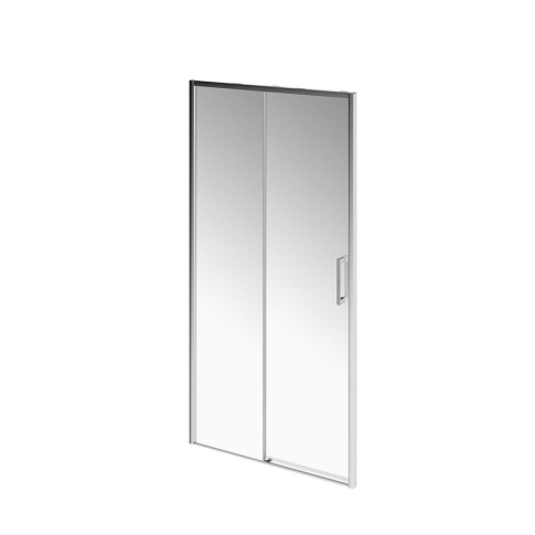 Душевая дверь LINDO раздвижная 100х195, Soft Close, покрытие Easy clean, хром - картинка 1