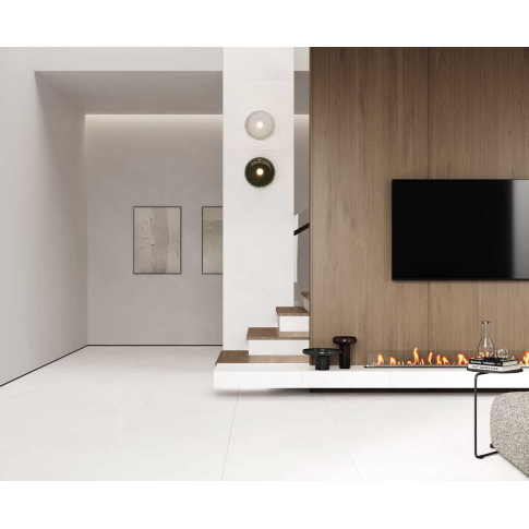 Materica White 80x80 керамический гранит матовый карвинг - картинка 2