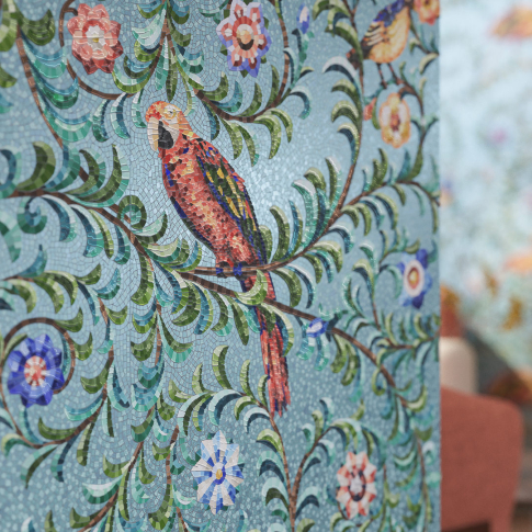 Райский Сад бирюзовый 180x119,5 панно матовый (из 3 частей 60х119,5) KMP2STA004BR3X - картинка 4