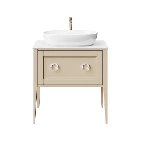 Тумба напольная Plaza Classic NEO 80 1+1 ящик, капучино матовый - картинка 1