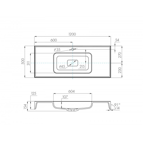 Умывальник Ричмонд 120 см																												 - картинка 3