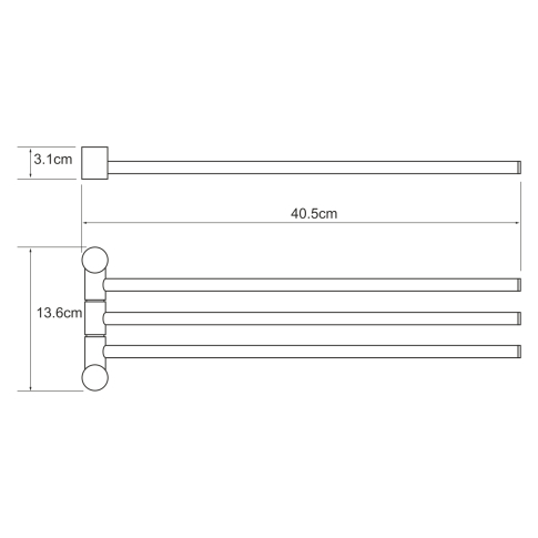 K-1533 Держатель полотенец тройной - картинка 5