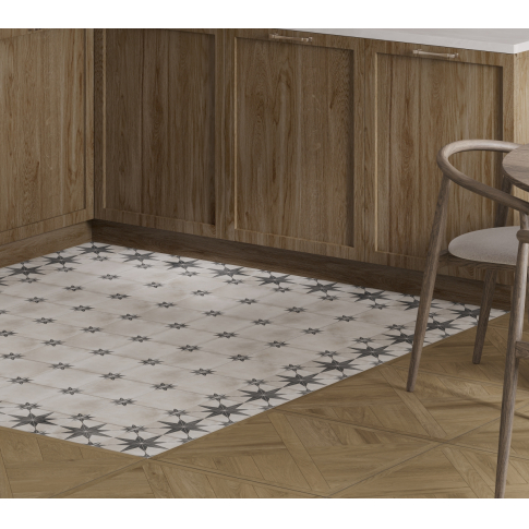 Lefleur Black 19,6x19,6 керамический гранит матовый карвинг - картинка 3