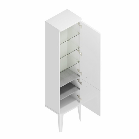 Пенал подвесной/напольный POMPEI 150, белый глянцевый - картинка 4