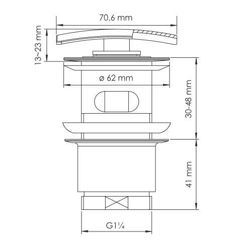 A166 Донный клапан Push-up - картинка 2