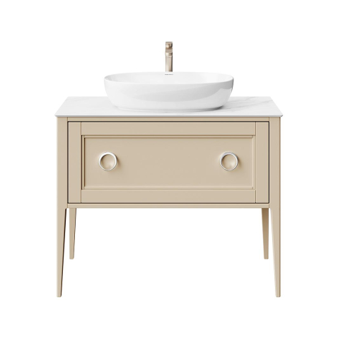 Тумба напольная Plaza Classic NEO 100 1+1 ящик, капучино матовый - картинка 5