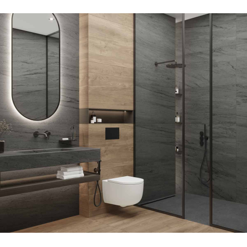 Englend Black 60x120 керамический гранит карвинг лаппато - картинка 2