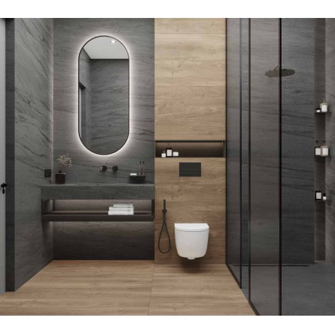 Englend Black 60x120 керамический гранит карвинг лаппато - картинка 3