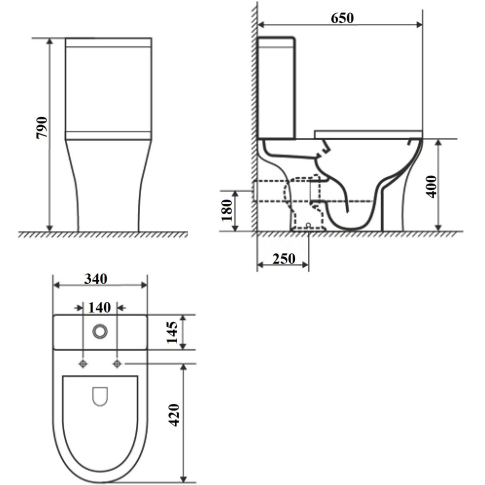 Унитаз напольный BERNINA Tornado безободковый с крышкой duroplast, soft-close, быстросъемная, белый, CT11133 - картинка 3