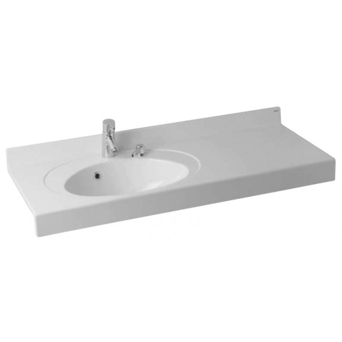 Умывальник Отель 3/120 см с навесами и диспенсором, левый																											 - картинка 1