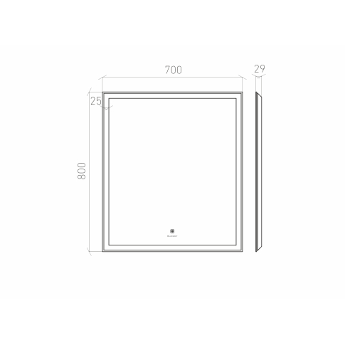 Зеркало Venus 70х80 с LED подсветкой без подогрева - картинка 4