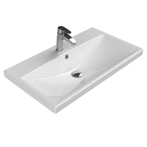 Умывальник мебельный/подвесной без крепления Elite 80х45 см, белый, VB032M22U00 - картинка 1