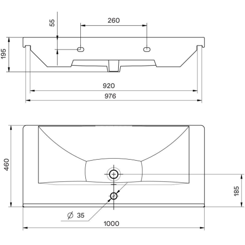 Умывальник Миранда 100 см								 - картинка 3