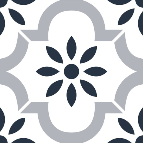 Fusion White 19,6x19,6 керамический гранит матовый карвинг - картинка 1