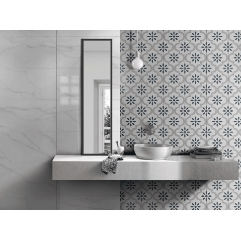 Fusion White 19,6x19,6 керамический гранит матовый карвинг - картинка 2