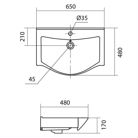 Умывальник Беверли 65 см - картинка 3