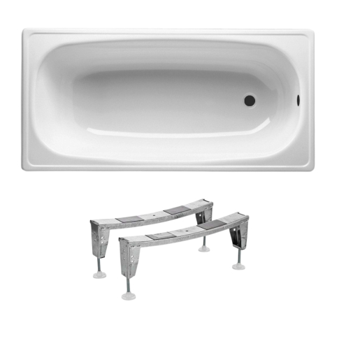 Ванна стальная BLB Europa SG см, арт S39802222000000 (B55E) + Ножки (к-т 2 шт), арт S30002523250700 (APMSTDBL#) - картинка 1